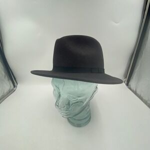 Country Gentleman Mens Med Wilton Fedora Hat Brown Wool LiteFelt Water Repellent